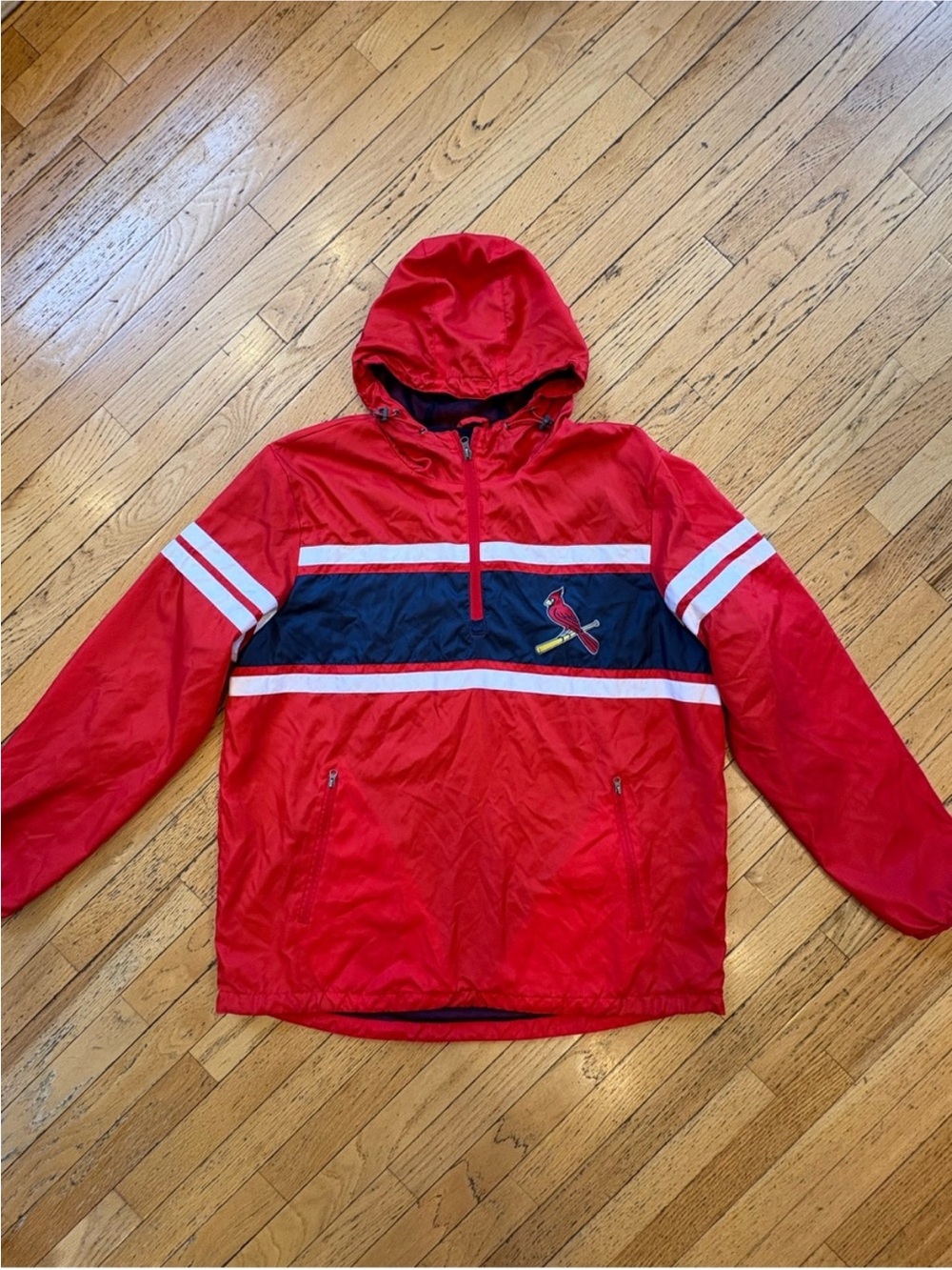 St. Louis Cardinals Quarter Zip Hooded Windbreaker